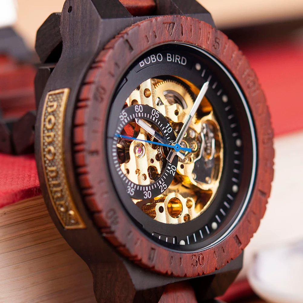 Plato Automatik Holz Herren Uhr