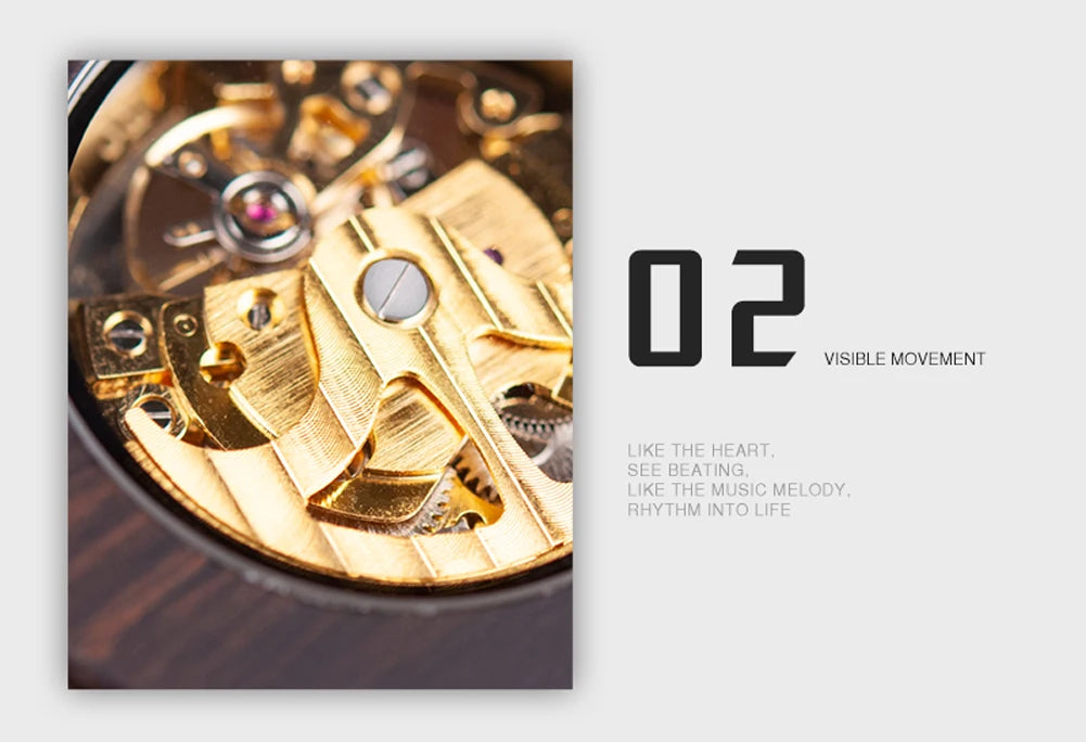 Plato Automatik Holz Herren Uhr