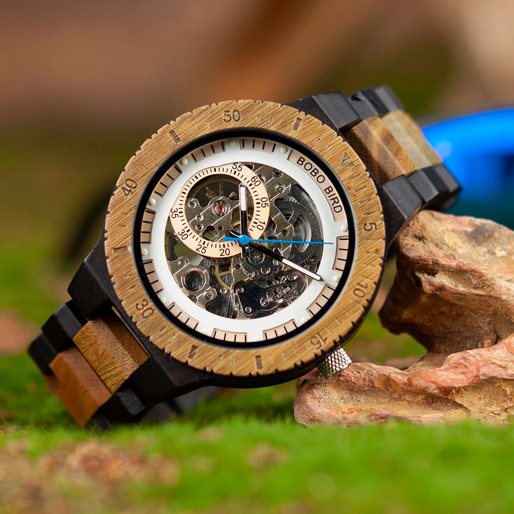 Plato Automatik Holz Herren Uhr