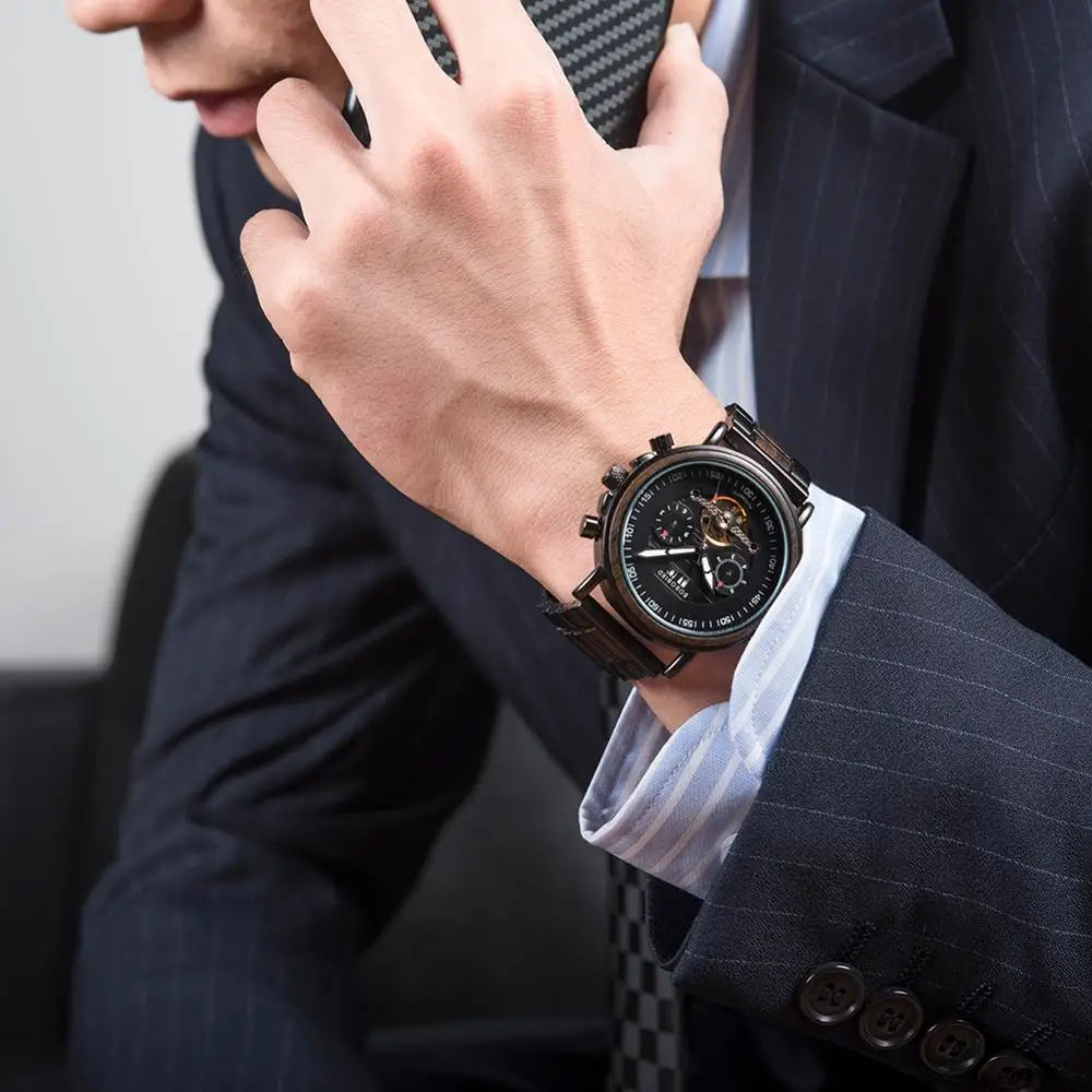 Augustus Edelstahl Automatik Herren Uhr