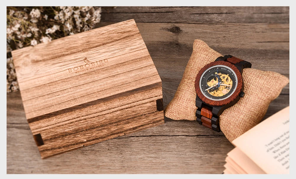 Plato Automatik Holz Herren Uhr