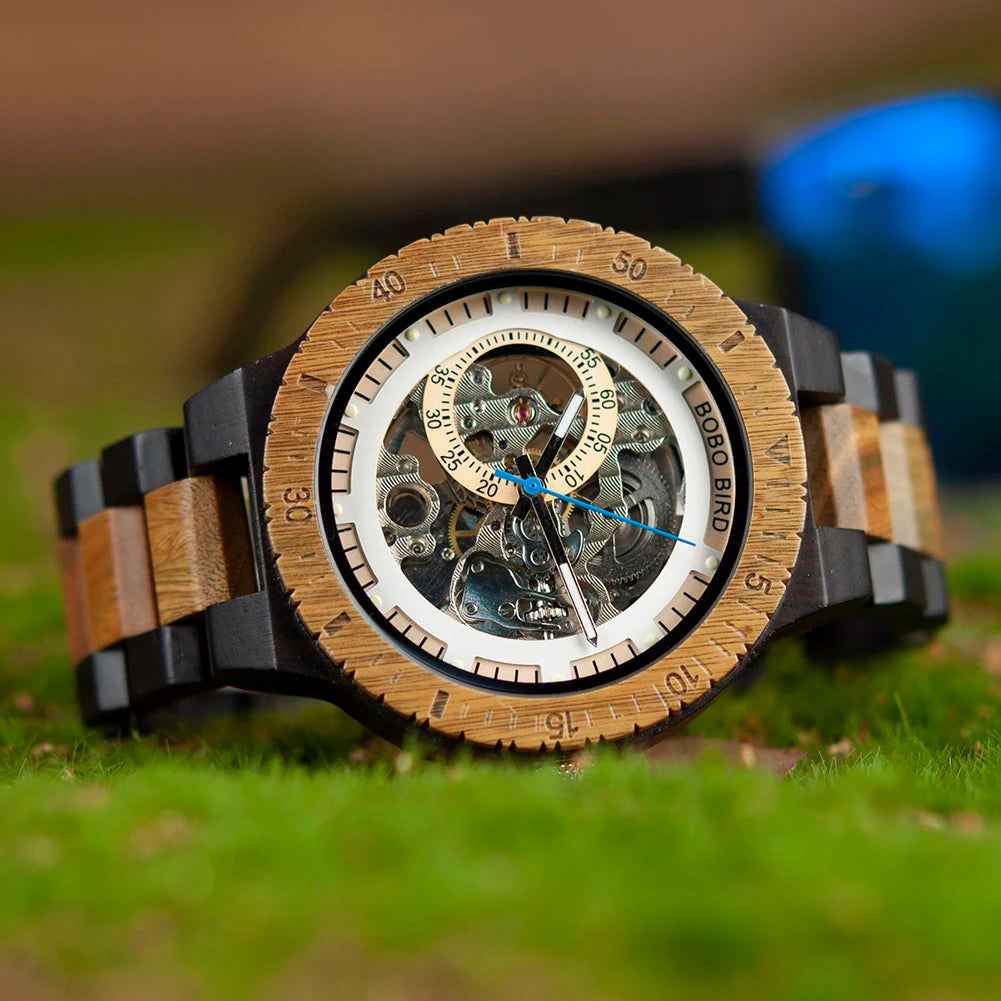 Plato Automatik Holz Herren Uhr