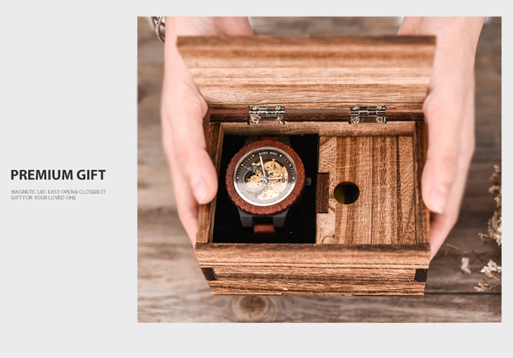 Plato Automatik Holz Herren Uhr