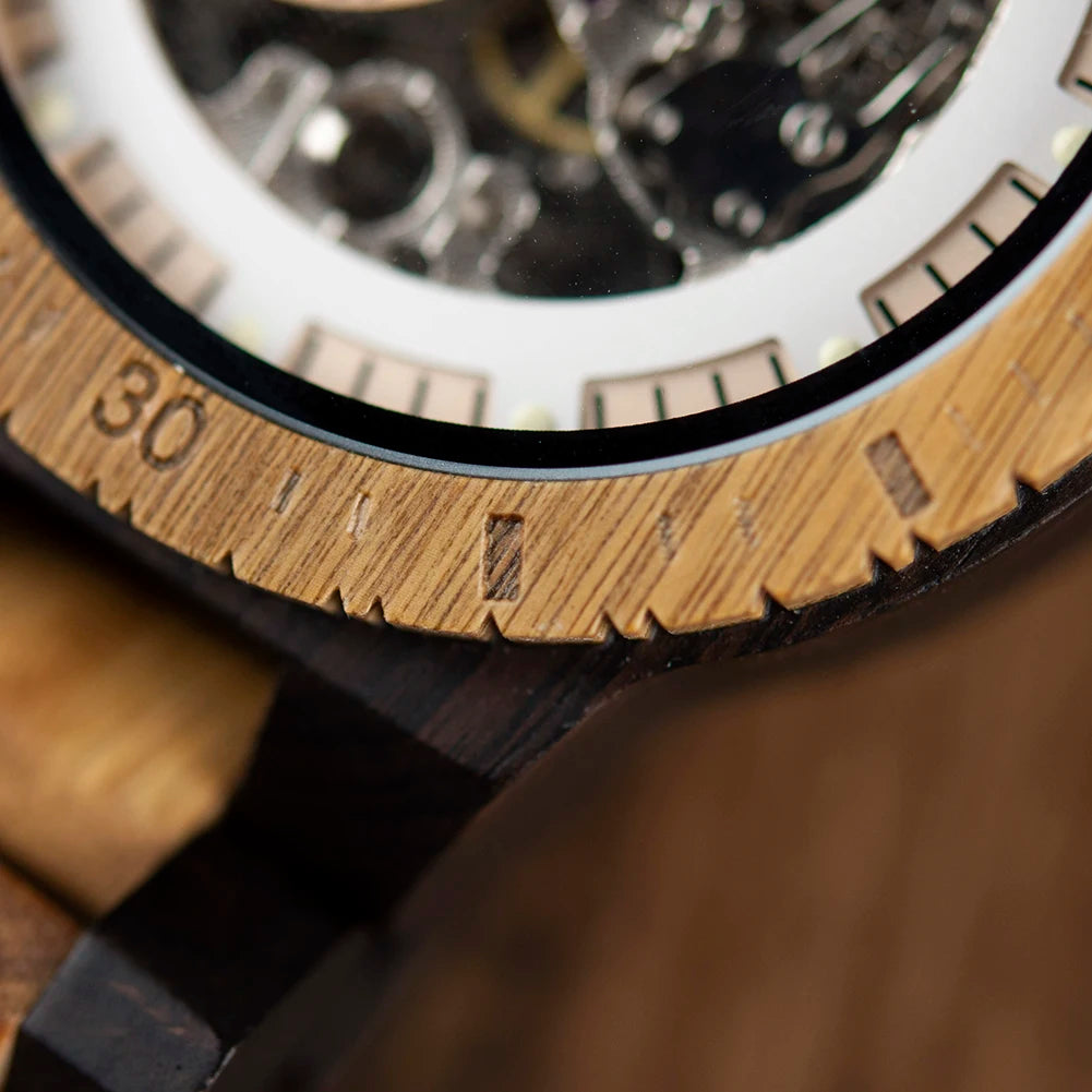 Plato Automatik Holz Herren Uhr