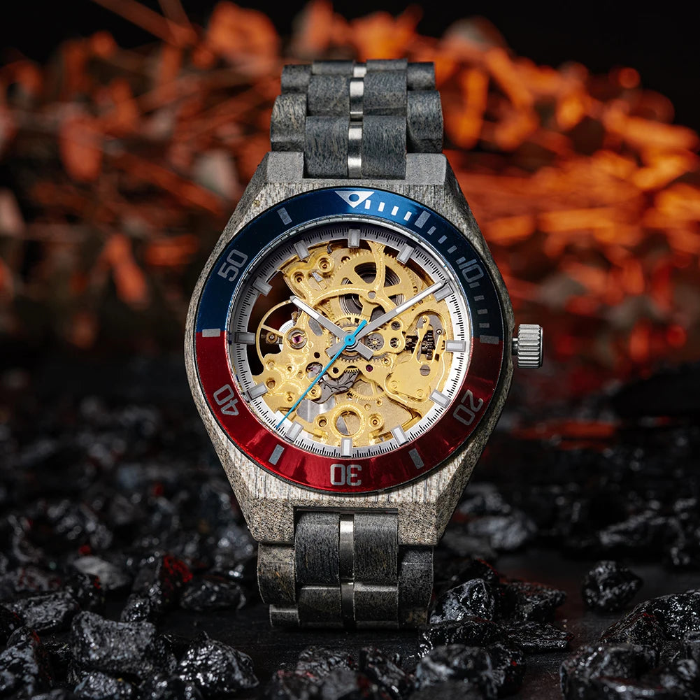 Plato Automatik Holz Herren Uhr