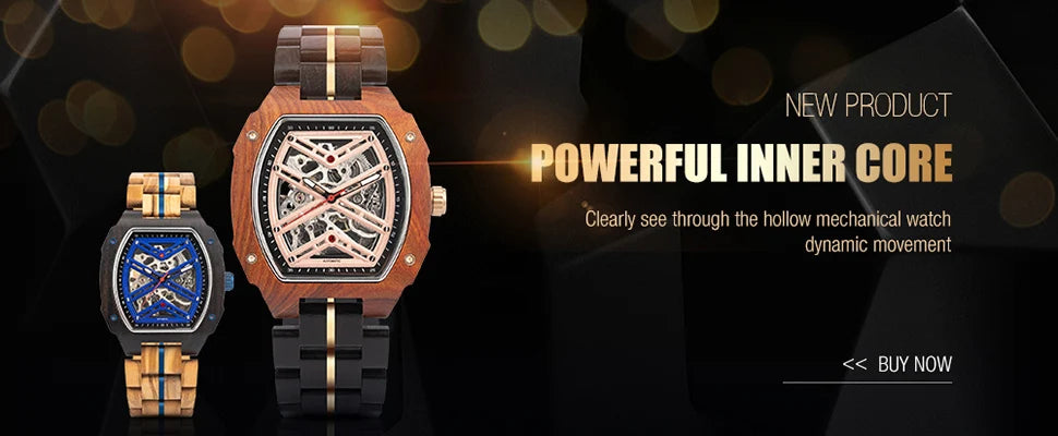 Plato Automatik Holz Herren Uhr