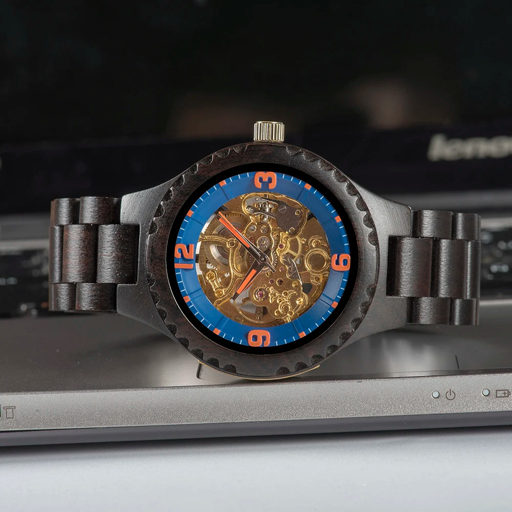 Plato Automatik Holz Herren Uhr