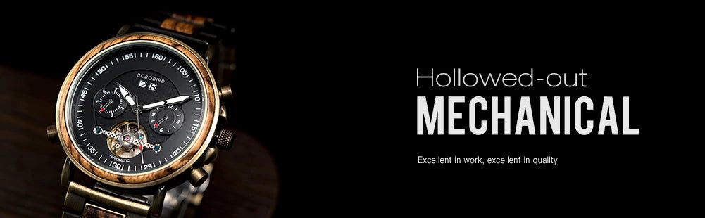 Plato Automatik Holz Herren Uhr