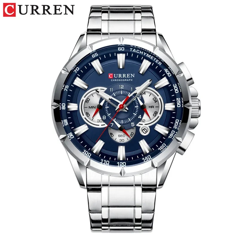 Hadrian Chrono Watch – Military Sport, Waterproof & Stainless Steel Elegance