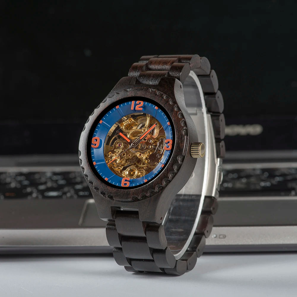 Plato Automatik Holz Herren Uhr