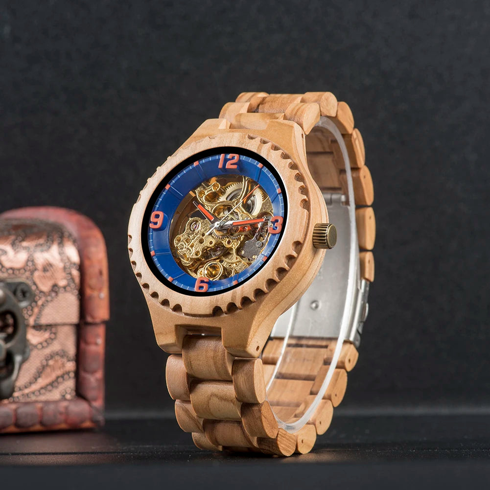 Plato Automatik Holz Herren Uhr