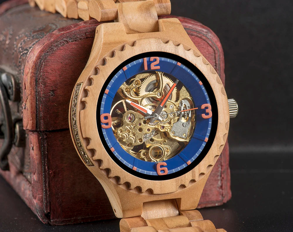 Plato Automatik Holz Herren Uhr