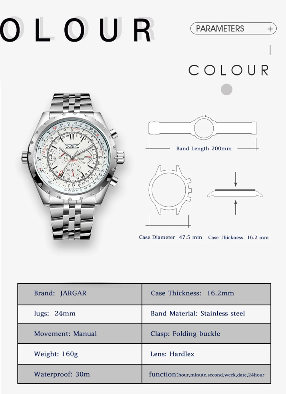 Erebus Automatik Stilvolle Herren Uhr