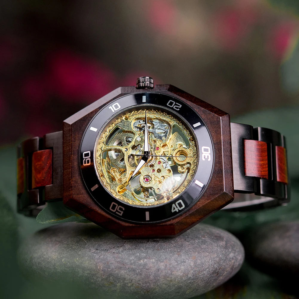 Plato Automatik Holz Herren Uhr