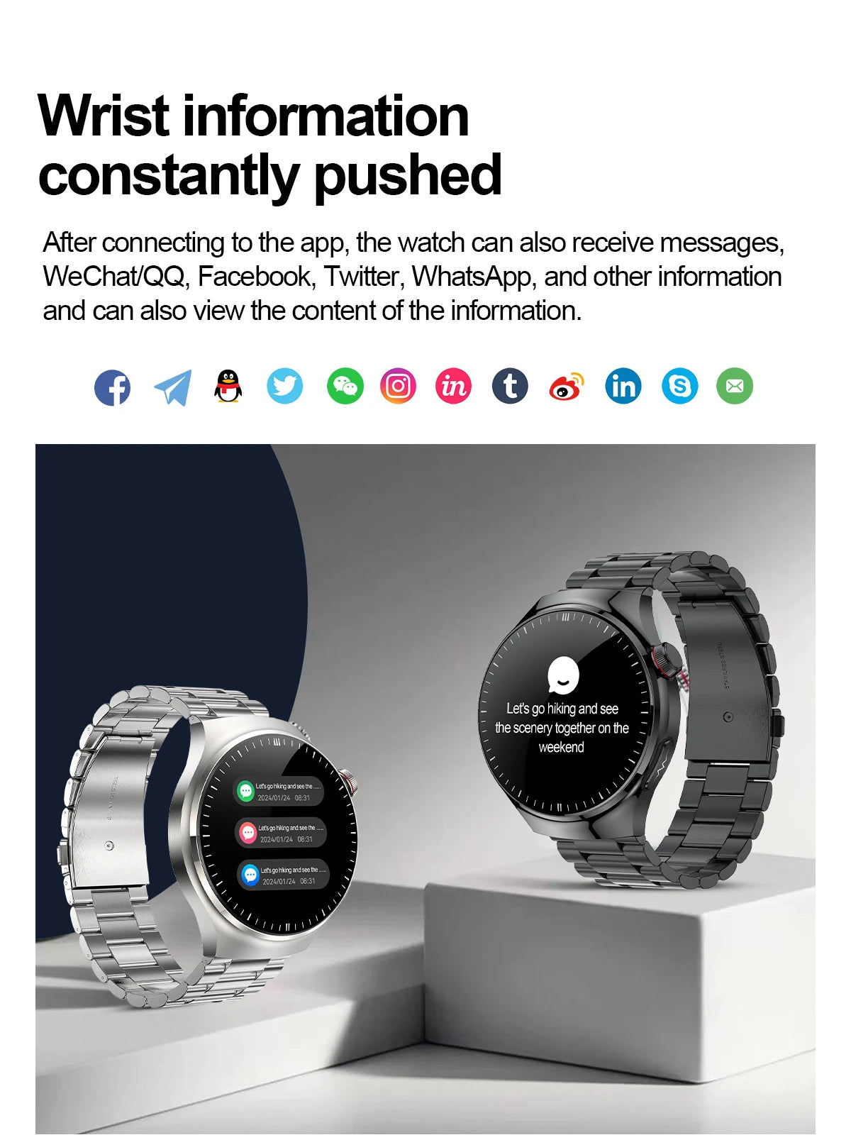 SmartWatch Genny - 2024 Gesundheits-Smartwatch | EKG, Blutzucker, Herzfrequenz, Blutdruck