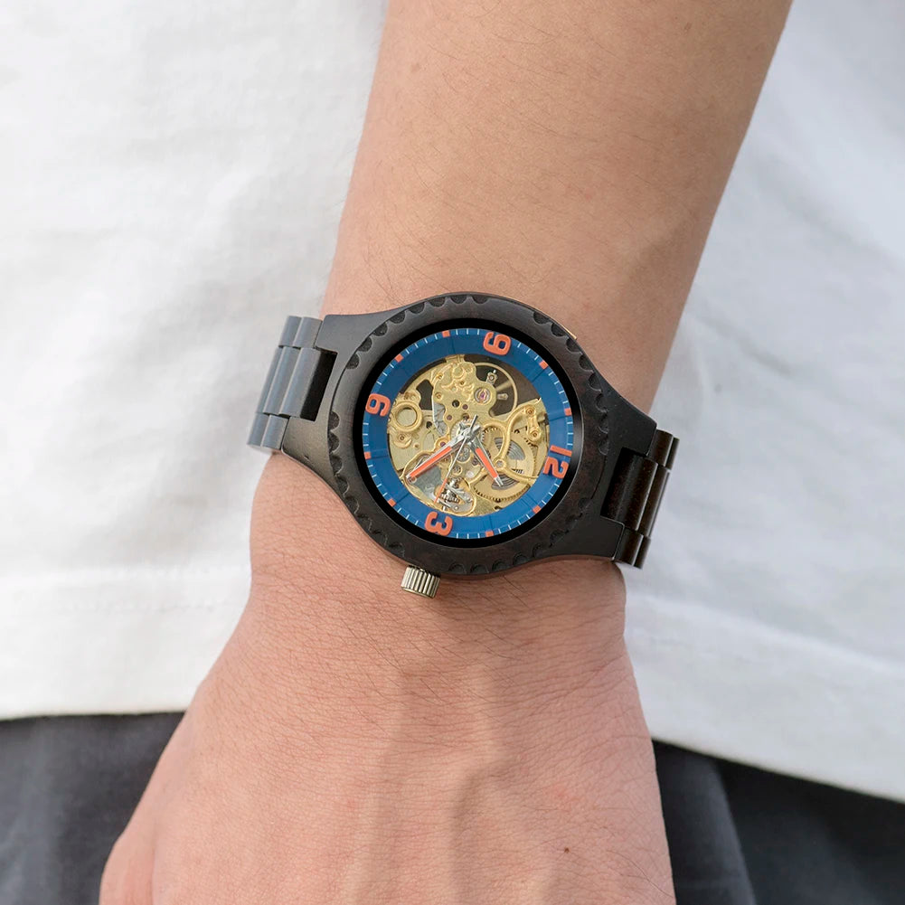 Plato Automatik Holz Herren Uhr