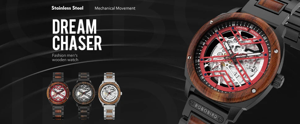 Augustus Edelstahl Automatik Herren Uhr