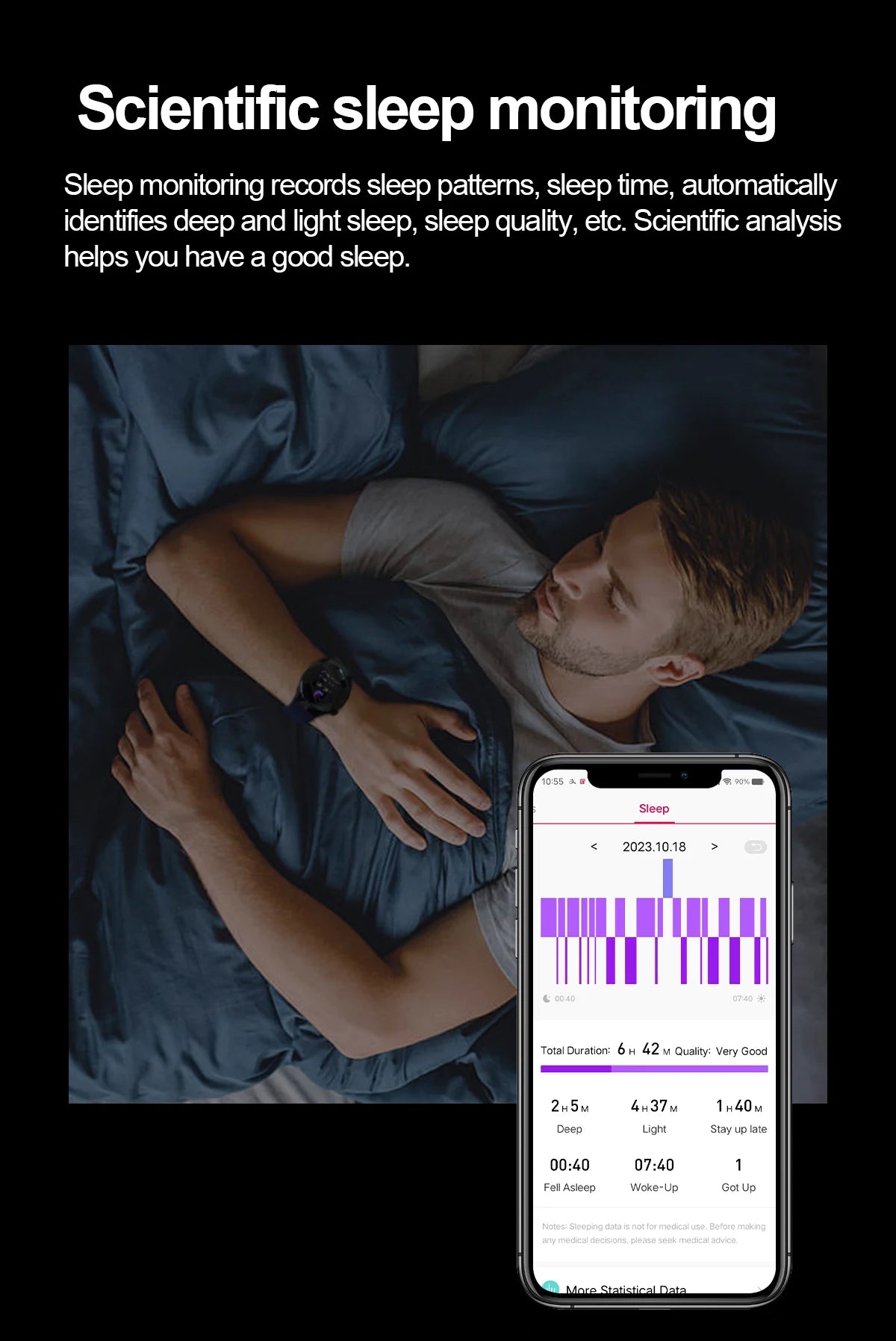 SmartWatch Genny - 2024 Gesundheits-Smartwatch | EKG, Blutzucker, Herzfrequenz, Blutdruck