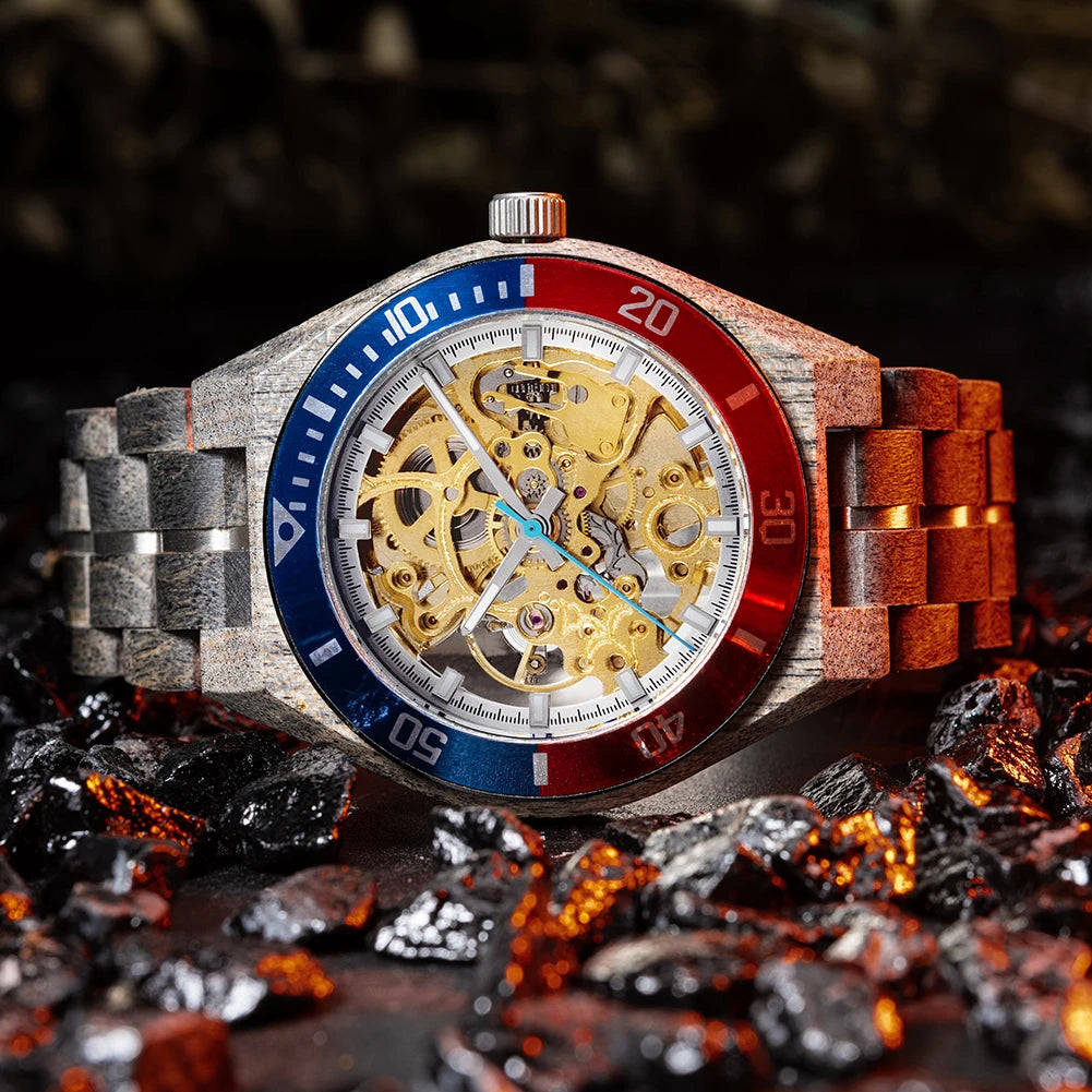 Plato Automatik Holz Herren Uhr