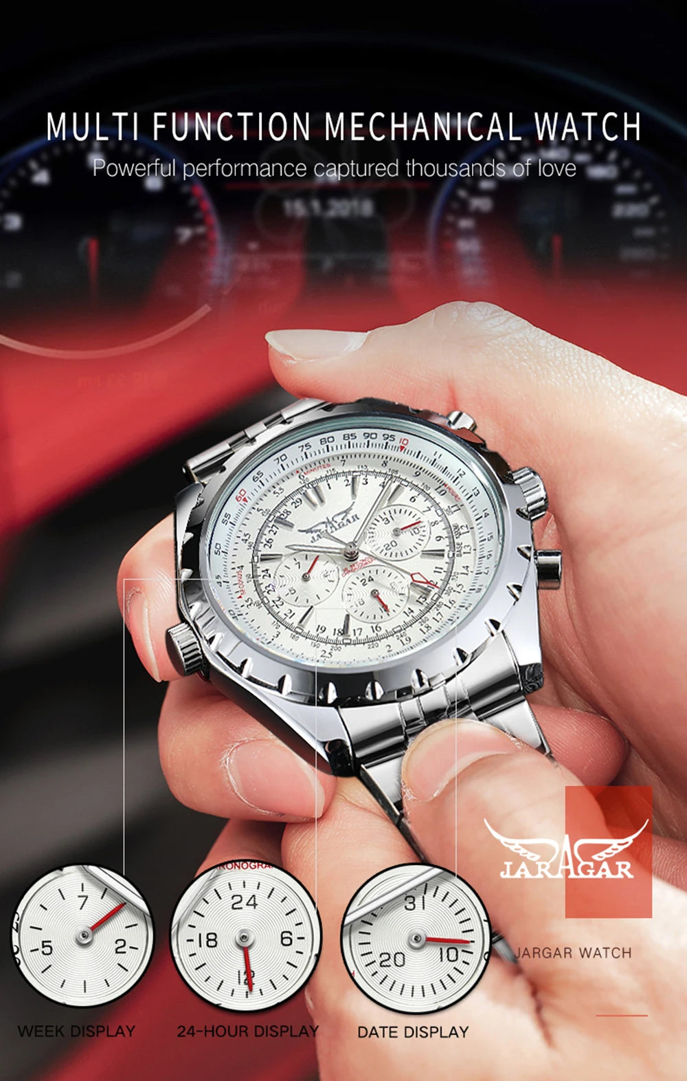 Erebus Automatik Stilvolle Herren Uhr