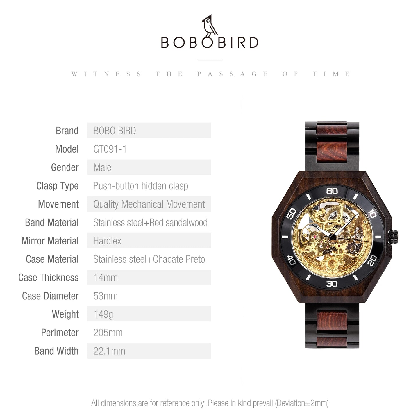 Plato Automatik Holz Herren Uhr