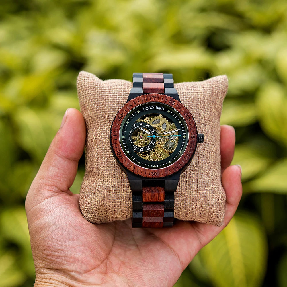 Plato Automatik Holz Herren Uhr