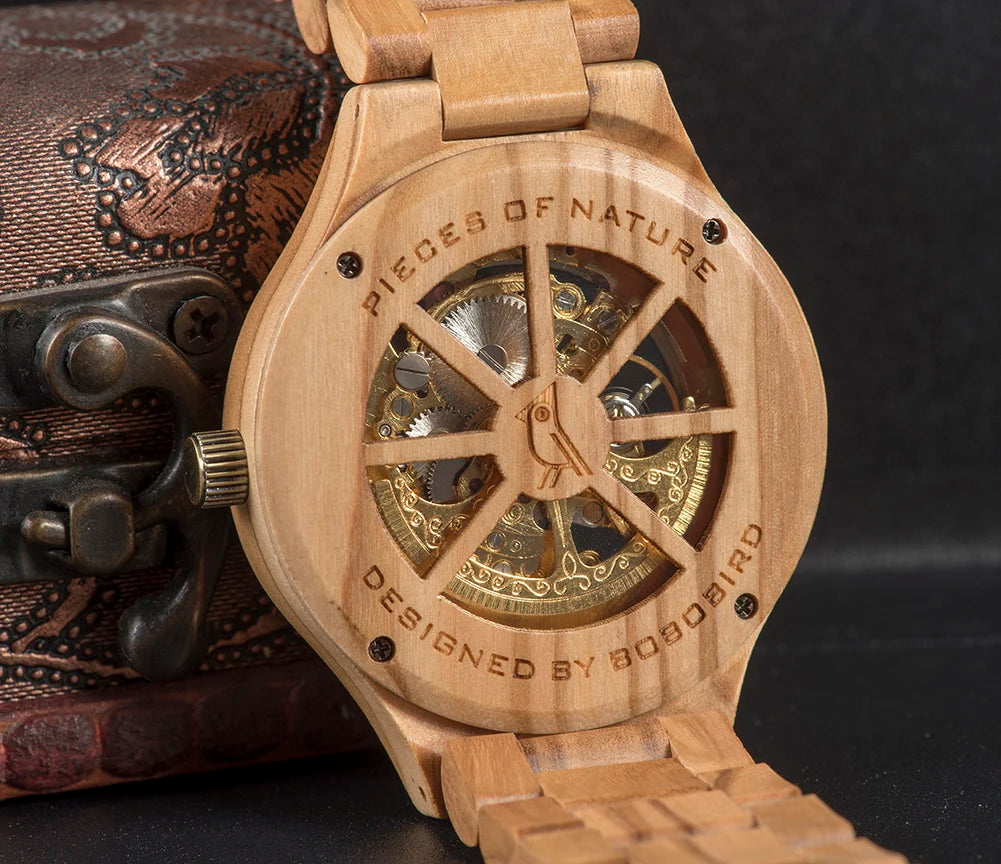 Plato Automatik Holz Herren Uhr