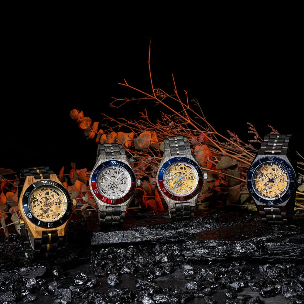 Plato Automatik Holz Herren Uhr