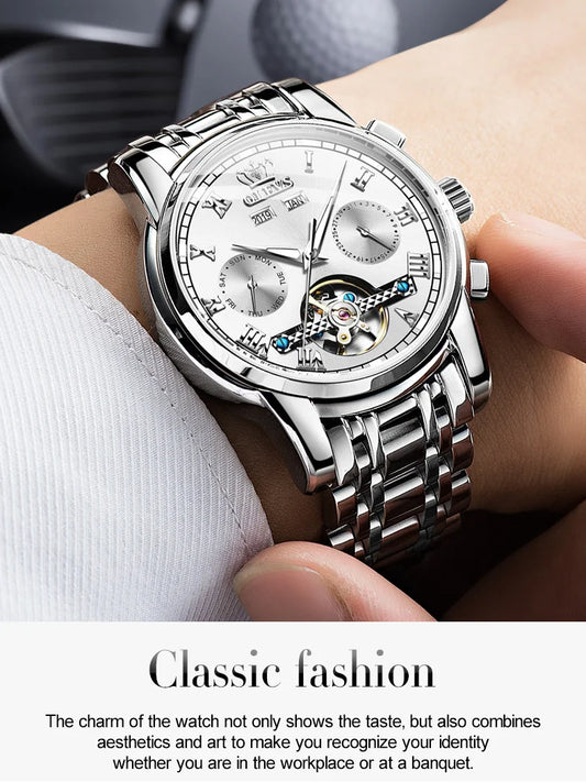 Ptolemy Skeleton Watch – Automatic Mechanical, Waterproof & Steel Elegance