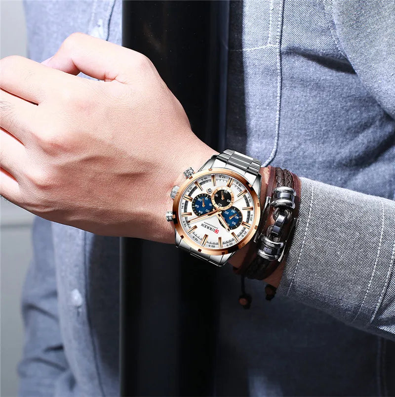 Brutus Chrono Watch – Military Sport, Waterproof & Blue Steel Design