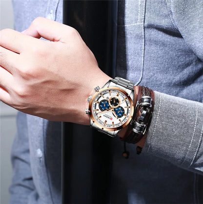 Brutus Chrono Watch – Military Sport, Waterproof & Blue Steel Design