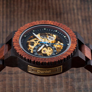 Hercules Wooden Watch – Personalized Engraving, Automatic & Anniversary Gift