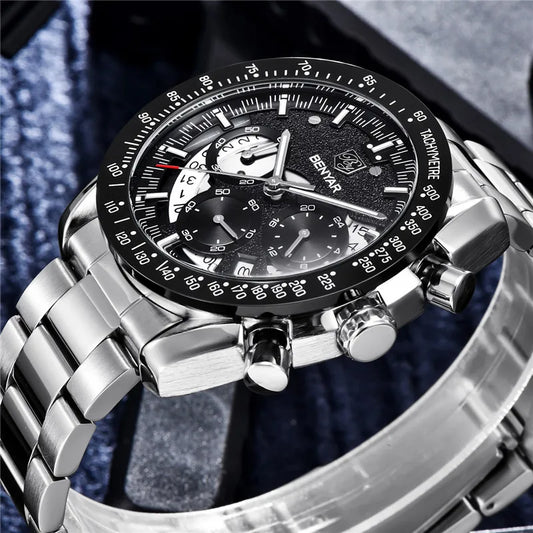 Leonidas Chrono Watch – Warrior’s Precision, Military-Grade Waterproof Steel