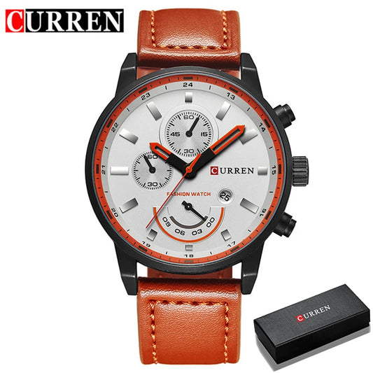 Lucius Chrono Watch – Casual Sport, Military Leather & Luxury Design