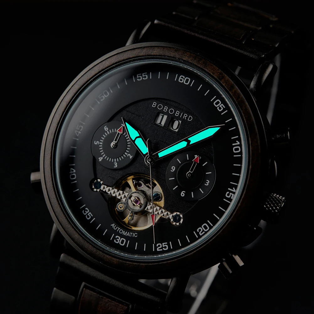 Lycurgus Wooden Watch – Automatic, Waterproof & Business-Class Design