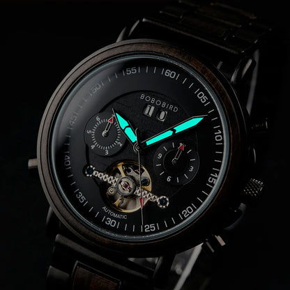 Lycurgus Wooden Watch – Automatic, Waterproof & Business-Class Design
