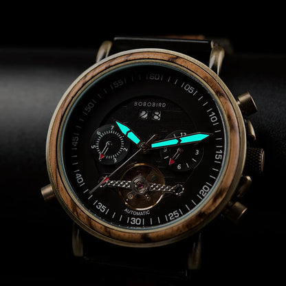 Lycurgus Wooden Watch – Automatic, Waterproof & Business-Class Design