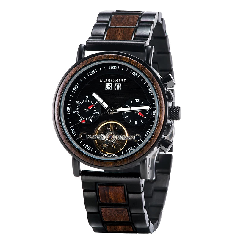 Lycurgus Wooden Watch – Automatic, Waterproof & Business-Class Design