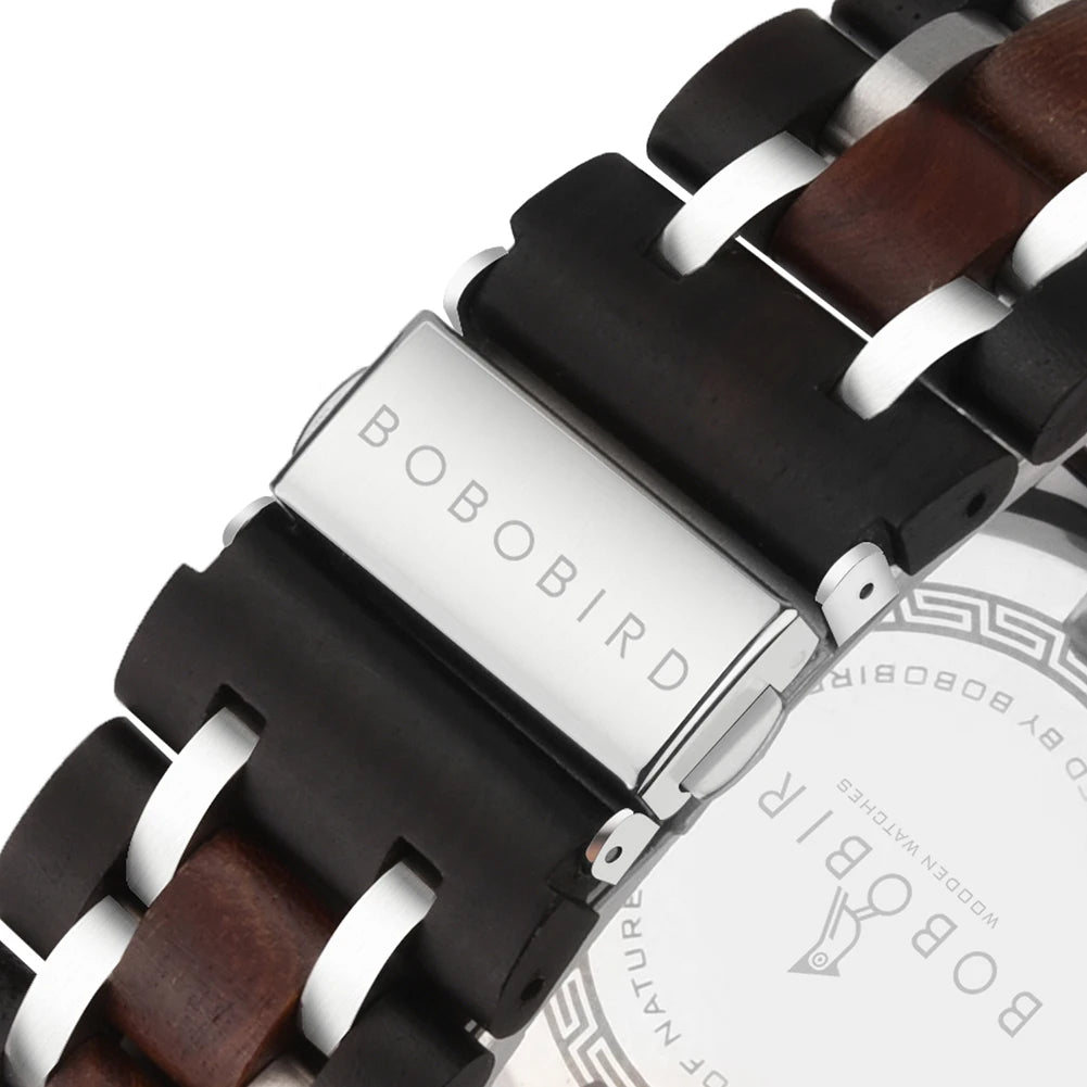 Odysseus Wooden Watch – Luxury Chronograph, Auto Date & Fashion Gift