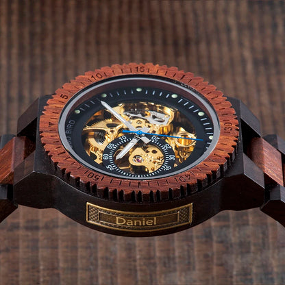Hercules Wooden Watch – Personalized Engraving, Automatic & Anniversary Gift