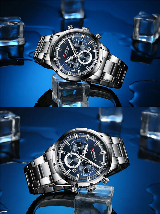 Brutus Chrono Watch – Military Sport, Waterproof & Blue Steel Design