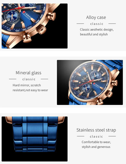 Augustus Chrono Watch – Luxury Business, Waterproof & Quartz Precision