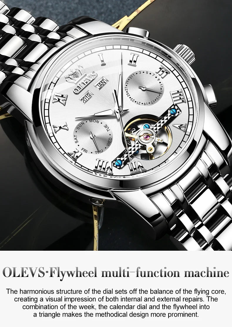 Ptolemy Skeleton Watch – Automatic Mechanical, Waterproof & Steel Elegance