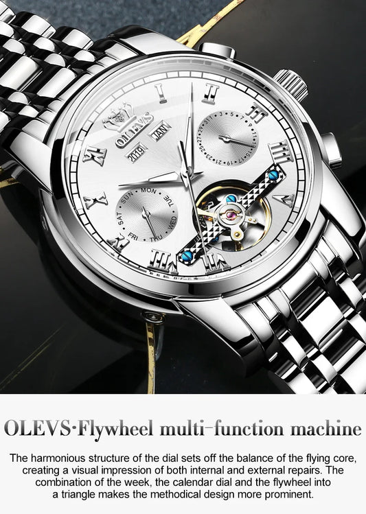 Ptolemy Skeleton Watch – Automatic Mechanical, Waterproof & Steel Elegance