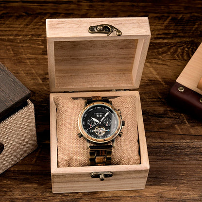 Lycurgus Wooden Watch – Automatic, Waterproof & Business-Class Design