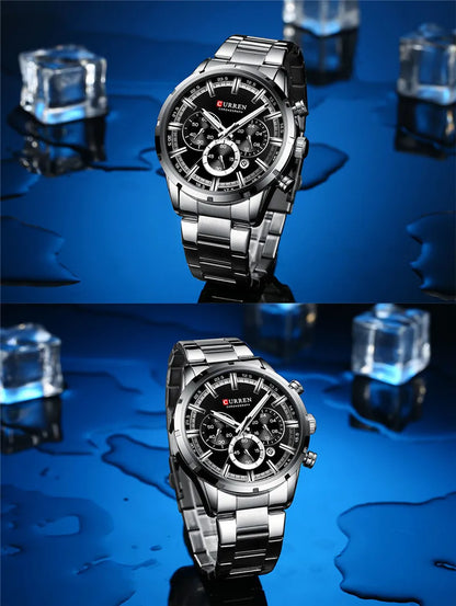 Brutus Chrono Watch – Military Sport, Waterproof & Blue Steel Design