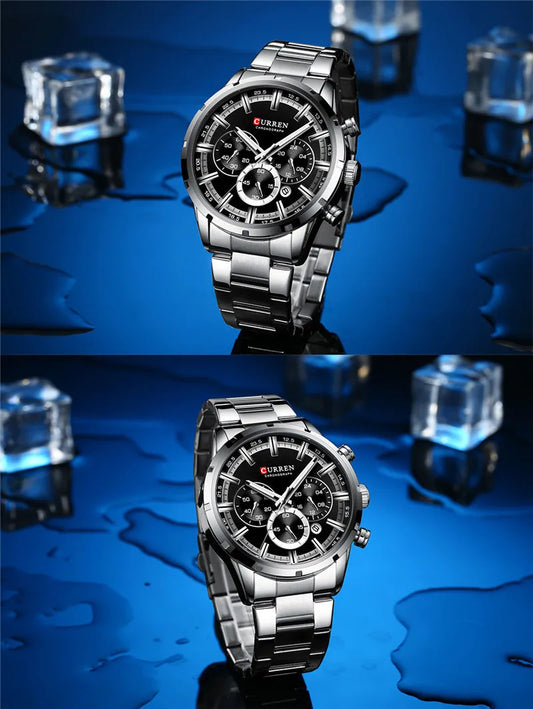 Brutus Chrono Watch – Military Sport, Waterproof & Blue Steel Design