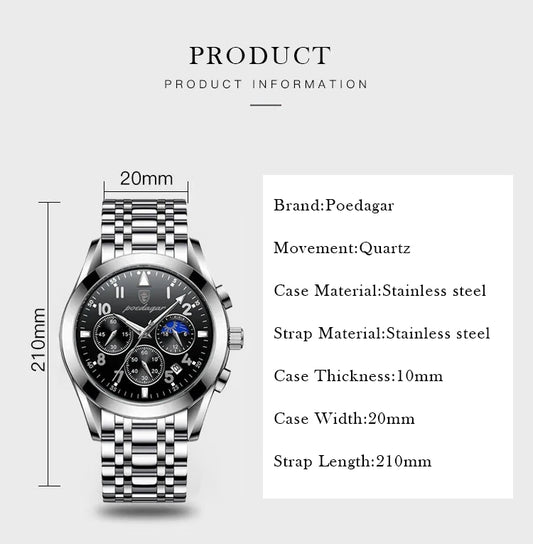 Gaius Edelstahl Herren Uhr