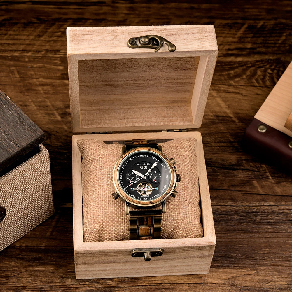 Lycurgus Wooden Watch – Automatic, Waterproof & Business-Class Design