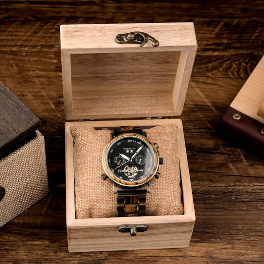 Lycurgus Wooden Watch – Automatic, Waterproof & Business-Class Design